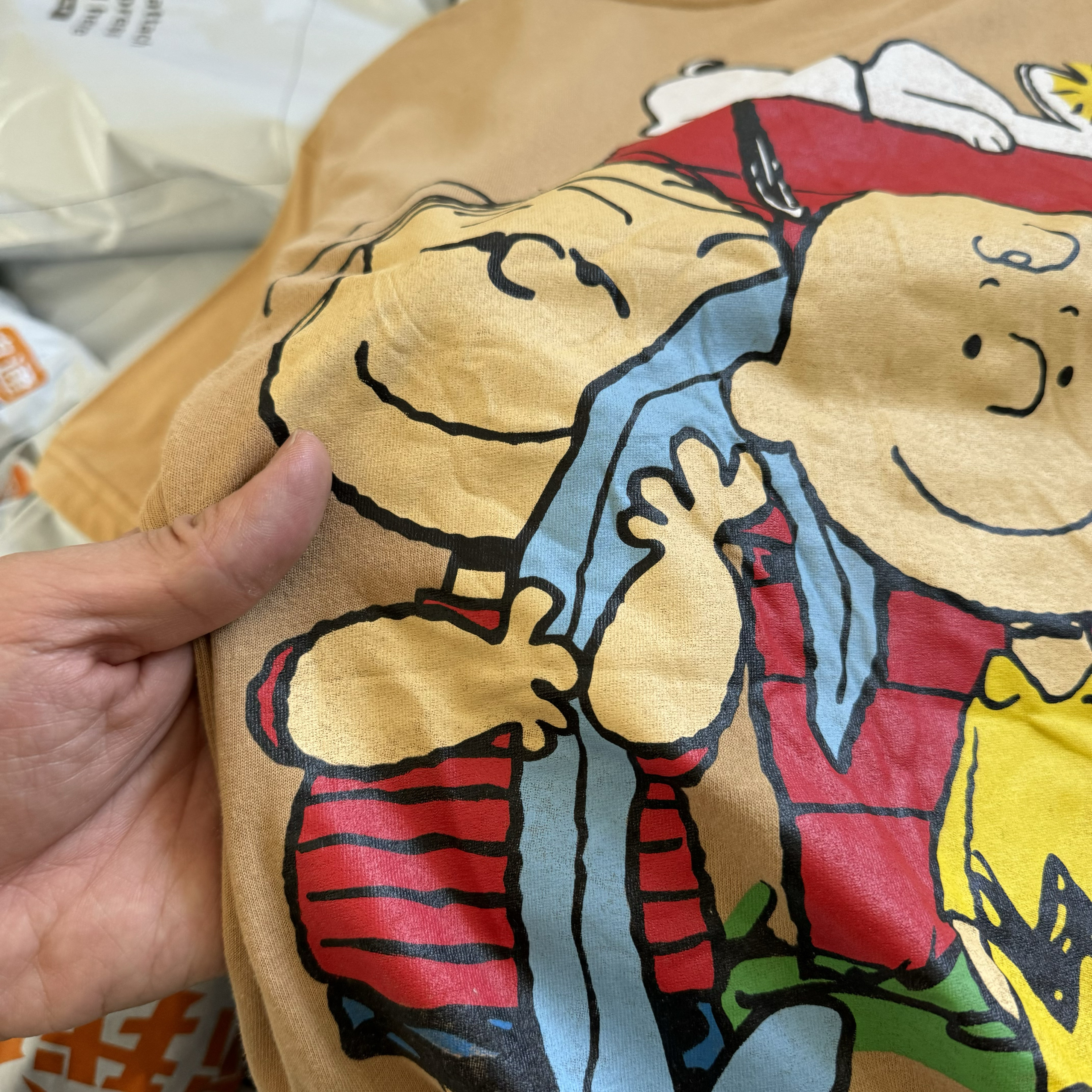 snooby努比狗查理布朗花生漫画 万针刺绣男女同款短袖T恤夏季7373