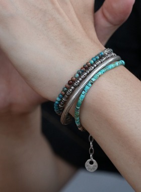 RONINMADE925银男女情侣手链