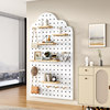Solid wood hole board wall rack