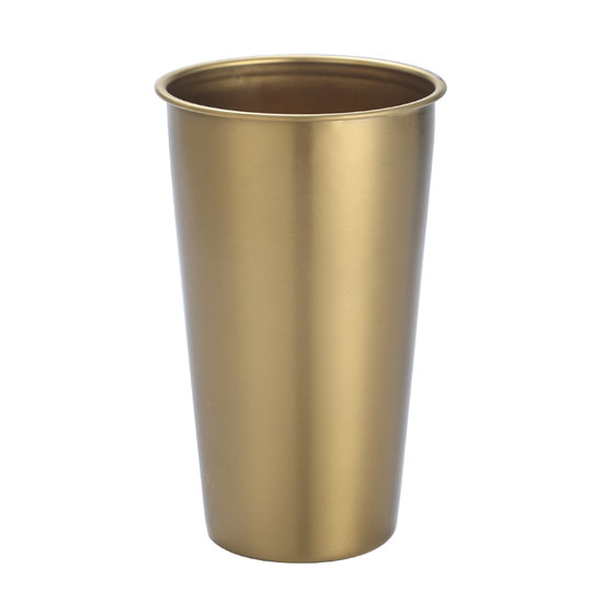Metal cup mouthwash-proof juice cup stainless steel cold drink cup milk single-layer Korean beer creative water cup 304