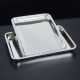 Square plate 304 stainless steel tray grilled fish plate steamed rice plate thickened barbecue plate vegetable plate cooked food braised meat display plate
