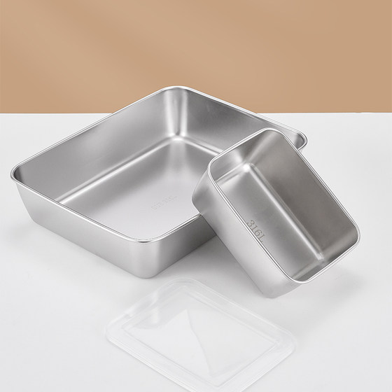316 stainless steel tray, cold salad plate, wine plate, barbecue plate, multi-functional plate, square plate, cooked food, stewed vegetable flat plate