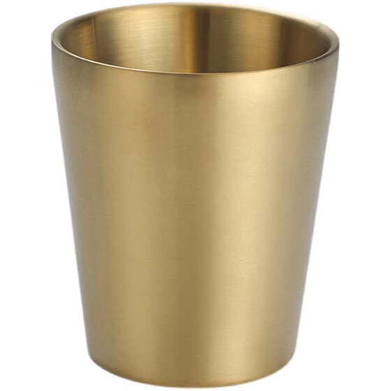 Hotel double-layer beverage 304 beer mug barbecue with small cup cold drink stainless steel restaurant Korean tea cup water cup