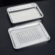 Square plate 304 stainless steel tray grilled fish plate steamed rice plate thickened barbecue plate vegetable plate cooked food braised meat display plate