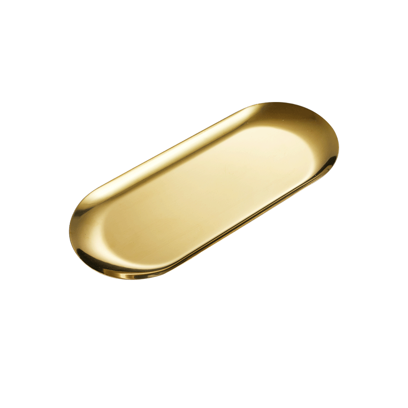 Chassis tray flat center plate tea tray inventory stainless steel vegetarian metal tableware barbecue barbecue shop snack oval plate