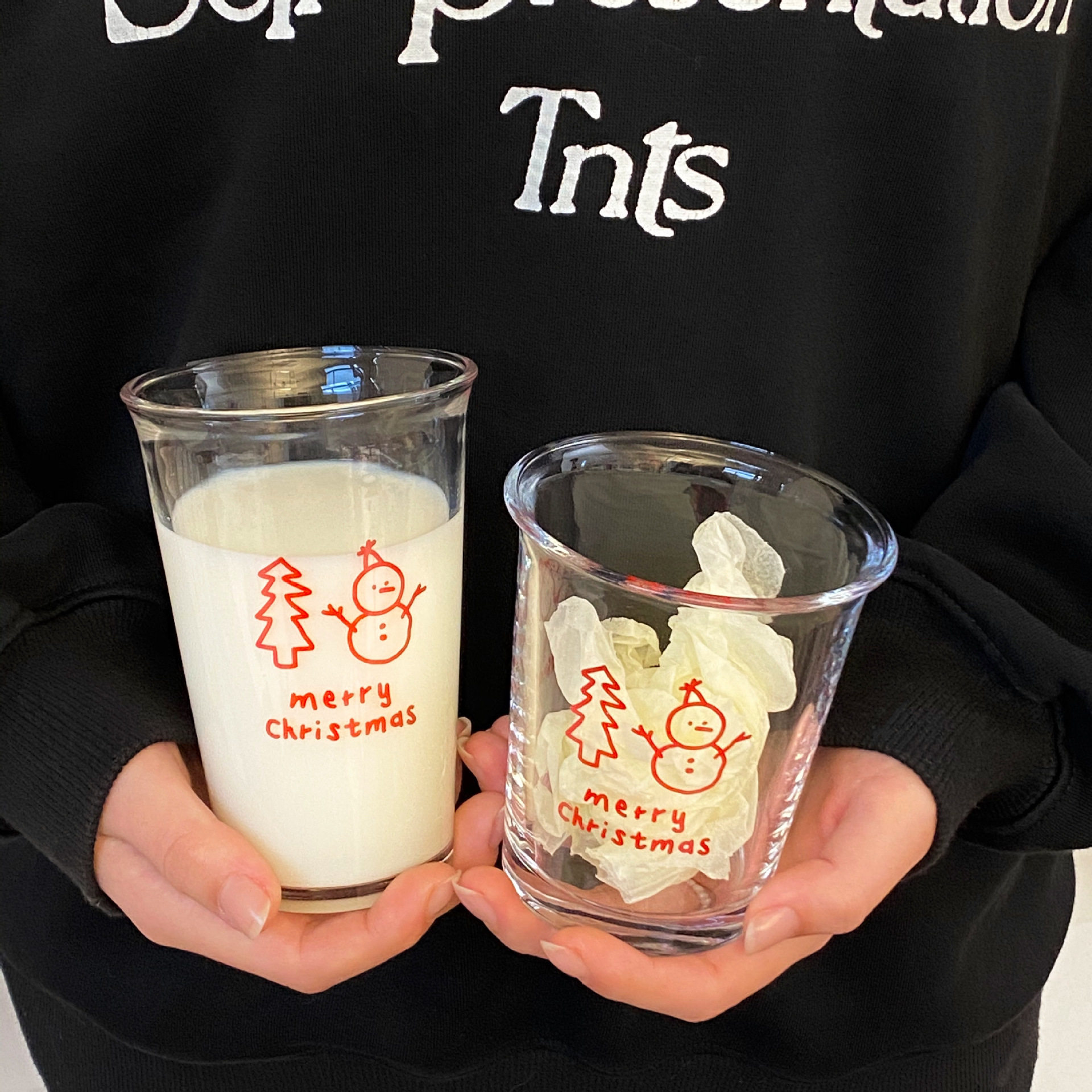 冬日圣诞雪人杯子玻璃杯女高颜值氛围感水杯牛奶杯家用简约咖啡杯,淘宝优惠券,粉丝福利购,淘宝优惠卷