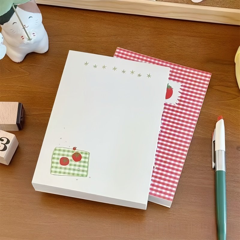 复古简约番茄格纹笔记本加厚空白小众高颜值小学生日程记事手帐本,淘宝优惠券,粉丝福利购,淘宝优惠卷