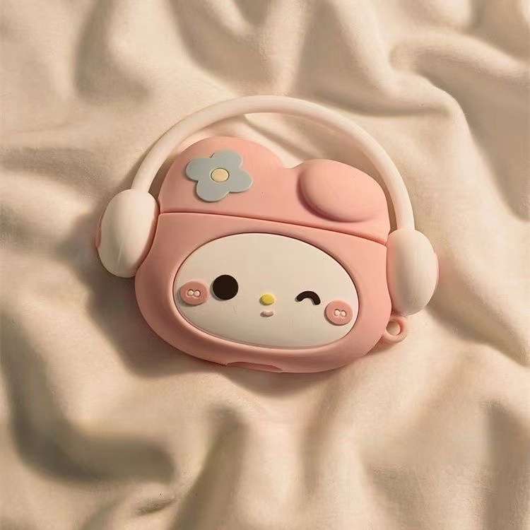 适用苹果airpods3无线蓝牙耳机套airpod1/2代女硅胶可爱耳机壳软库洛米美乐蒂airpodspro2代保护套耳机保护壳-图0