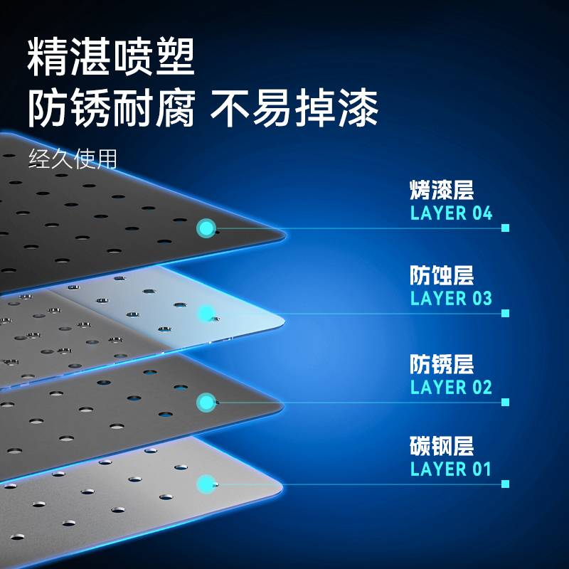 松能X桌面洞洞板置物架电竞收纳夹桌免打孔桌上电脑桌电竞桌AX9-图3