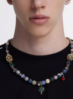 VEERT小众设计笑脸松石椰树仙人掌项链ins潮流嘻哈高街男女配饰