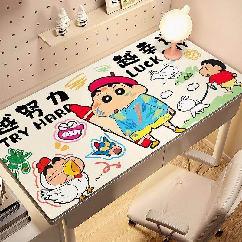 蜡笔小新动漫写字台桌布儿童学习桌垫环保免洗书桌学生桌面保护垫,淘宝优惠券,粉丝福利购,淘宝优惠卷