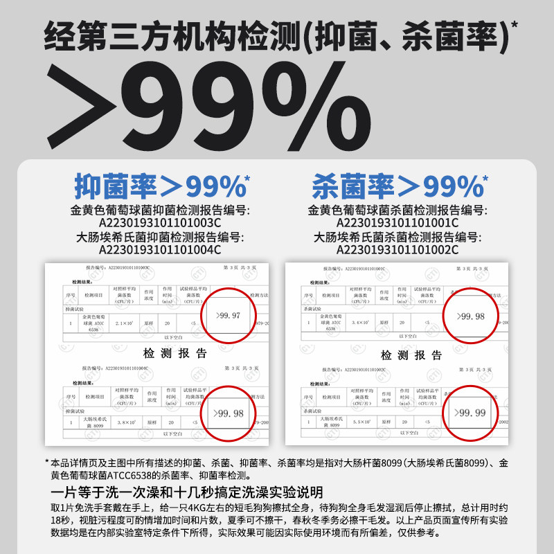 猫咪清洁宠物湿巾免洗手套擦泪痕擦脚擦屁股猫洗澡狗狗干洗用品