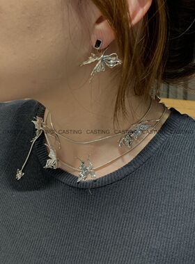 YVMIN/尤目涟漪系列 液态蝴蝶长项链腰链