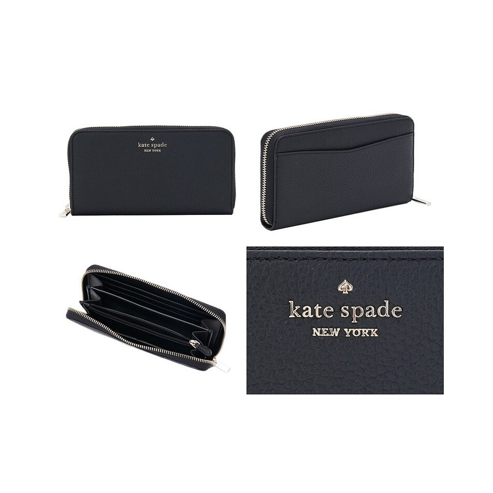 日本直邮KATE SPADE 拉链钱包插座 wlr00392-001金属配件 - 图0