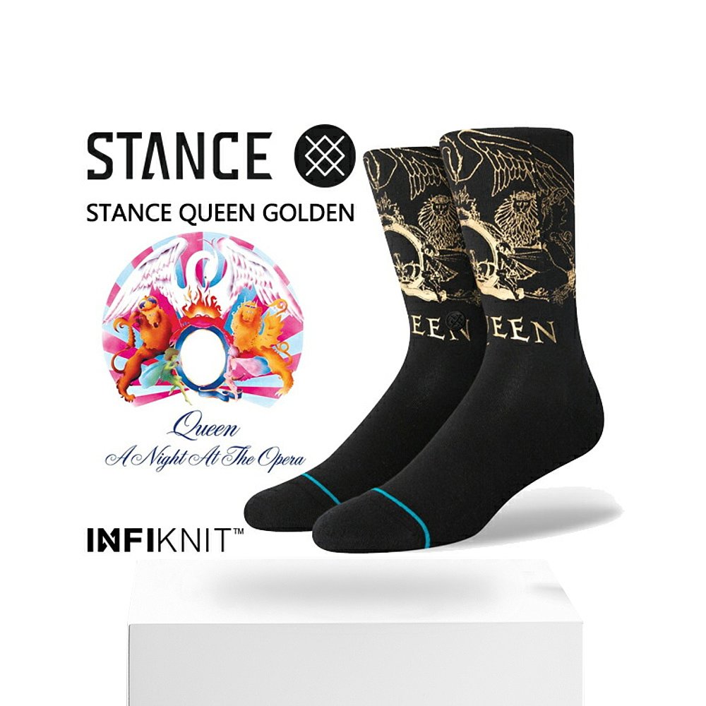 日本直邮STANCE QUEEN a545c23gol-blk 袜子 INFIKNIT 圆袜 A Nig - 图3