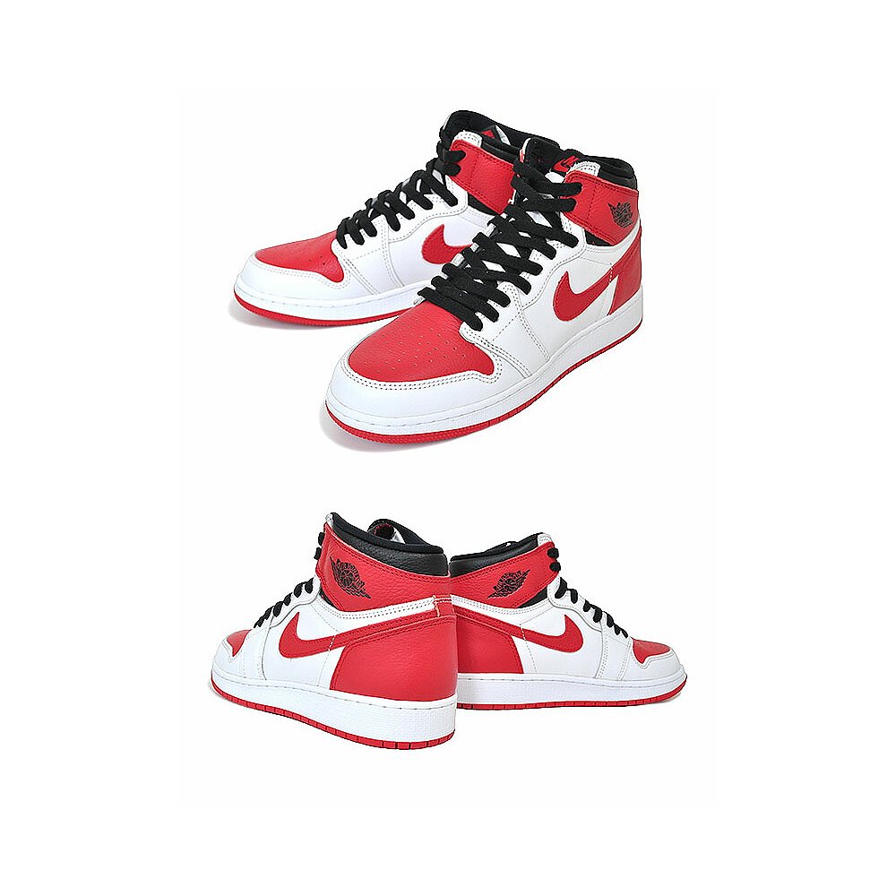 日本直邮NIKE AIR JORDAN 1 HIGH OG GS 575441-161女款 AJ1白-图1