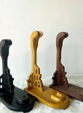 剑架鹅头兵器架立式刀剑武士刀托斜放落地办公桌展柜摆放式笛子架