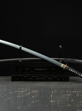 金属制刀剑花纹钢烧刃一体宝剑日式影视工艺品摆件防身硬剑未开刃