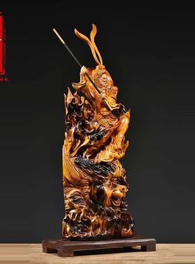 香樟木雕齐天大圣孙悟空摆件根雕佛像家居客厅玄关红木工艺品