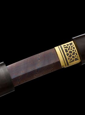 金属制刀剑手工锻打花纹钢扭转纹居合刀Katana硬宝剑冷兵器未开刃