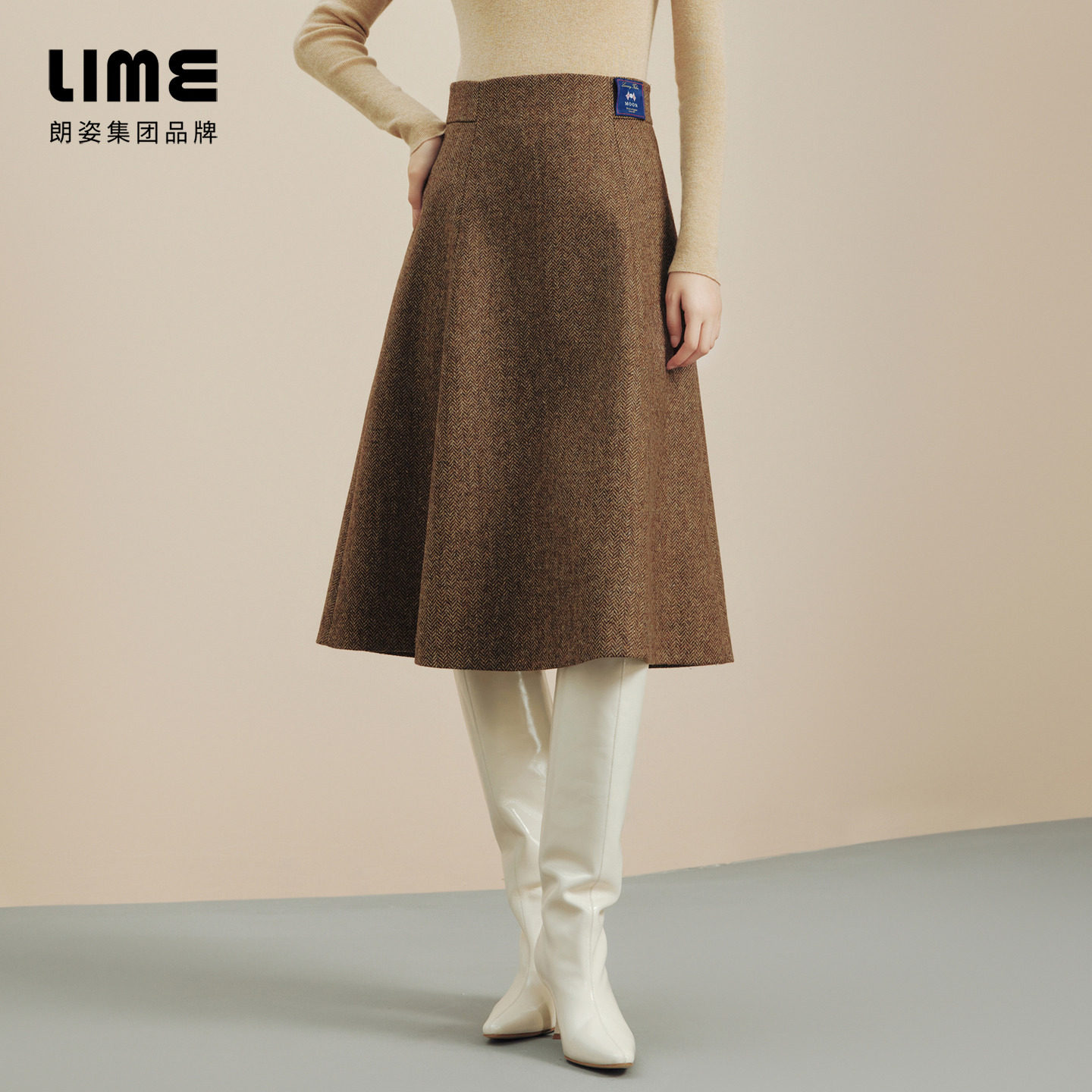 【林小宅同款】LIME莱茵复古英国进口羊毛钢花呢女短外套半裙套装,淘宝优惠券,粉丝福利购,淘宝优惠卷