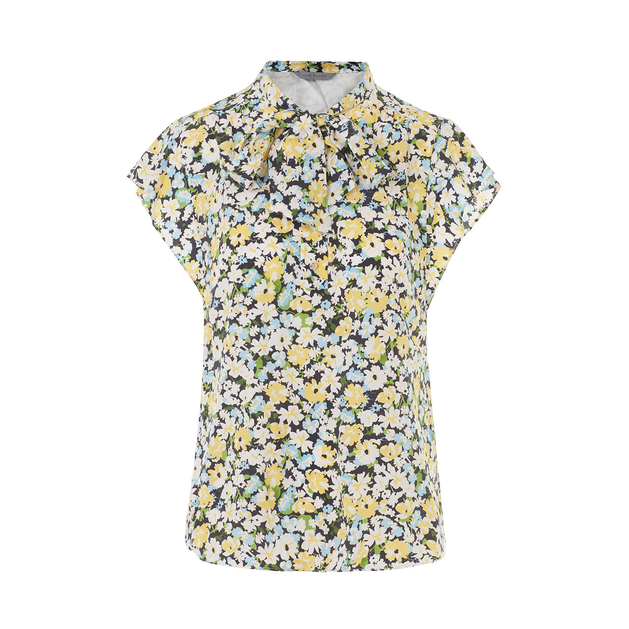 莱茵桑蚕丝印花无袖衬衫