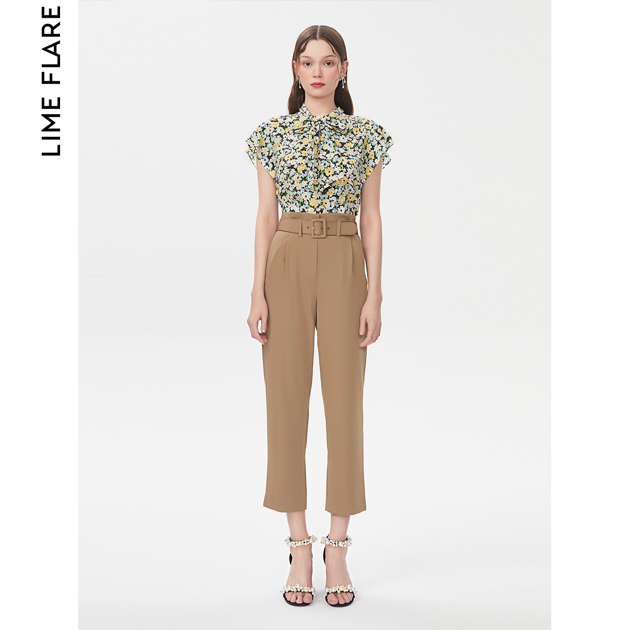 莱茵桑蚕丝印花无袖衬衫