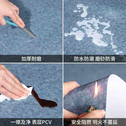 pvc塑胶地板大面积全铺医院学校耐磨加厚地板革水泥地直接铺地胶 - 图0
