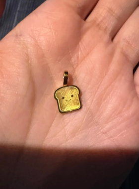 微笑面包吐司项链送女友礼物