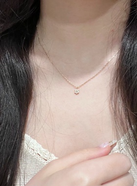 爆闪满钻花朵项链送女友礼物