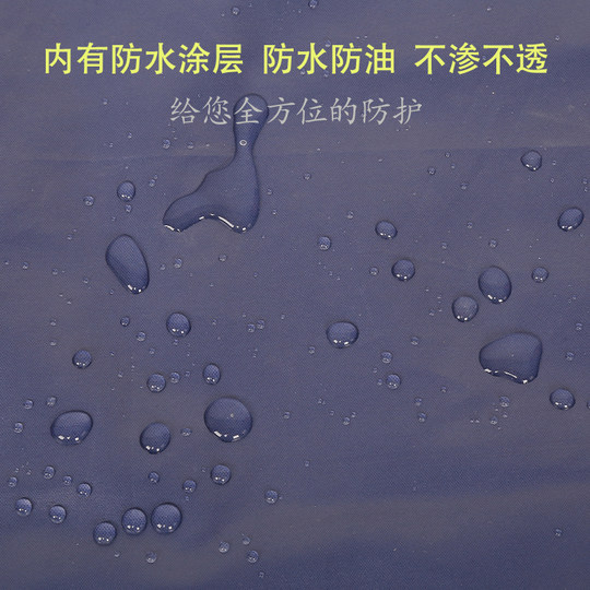 El delantal de manga larga es resistente al aceite, al agua, a las manchas y a la suciedad.