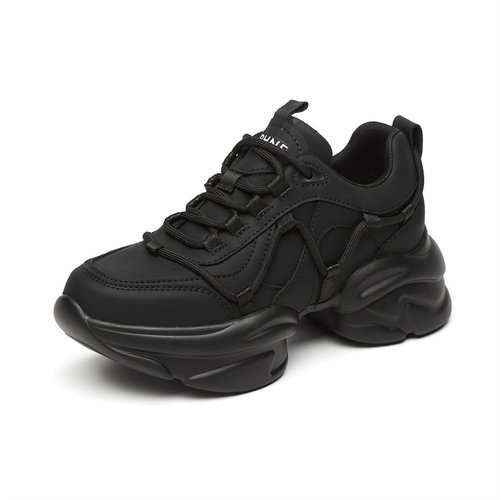 达芙妮黑色老爹鞋女款2025新款春秋厚底增高显脚小轻便休闲运动鞋 - 图3