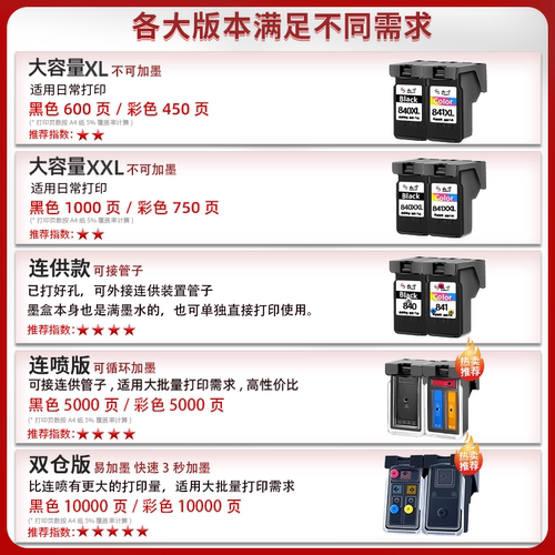 适用佳能PG840墨盒CL841 MG3680 3580 2180 3180 4180 MX378 398 438 538 528 518 478 TS5180打印机墨盒 - 图1