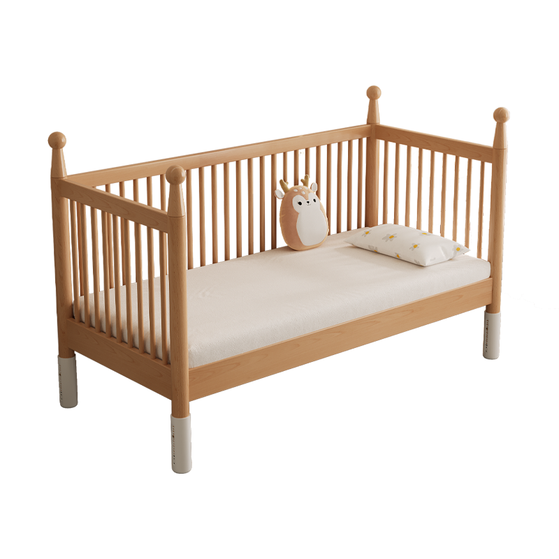 实木榉木儿童拼接床加宽床带护栏婴儿宝宝床大人可睡可定制床边床,淘宝优惠券,粉丝福利购,淘宝优惠卷