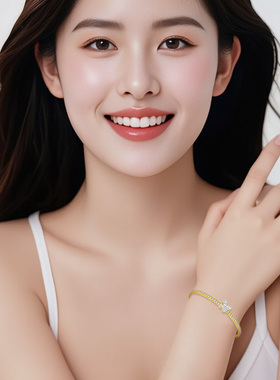 DEINO黛诺18K金人工培育钻石手链女新款高级轻奢首饰手镯