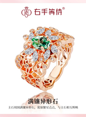 右手等待女铜日韩时尚戒指闭口