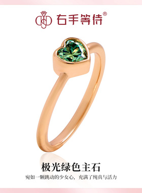 右手等待女S925银欧美莫桑石戒指