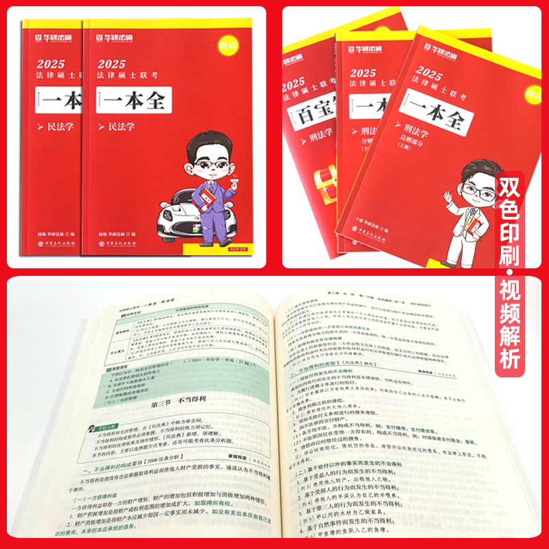 【现货速发】华研法硕2025考研法律硕士联考一本全教材1000题章节历年真题背诵体系杨烁民法杜洪波法理学于越赵逸凡25法硕非法学 - 图2