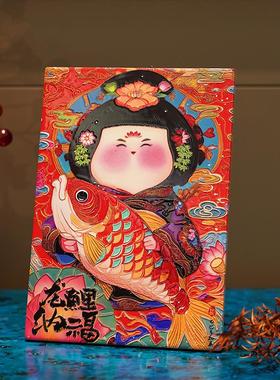 龙鲤纳福唐贵妃摆件客厅玄关