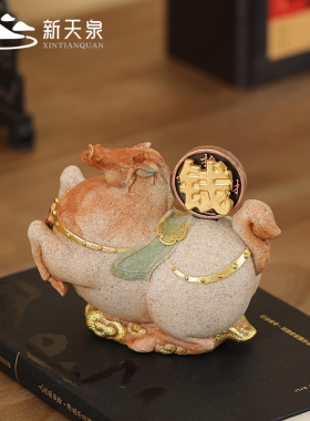 新天泉新中式招财摆件可把玩