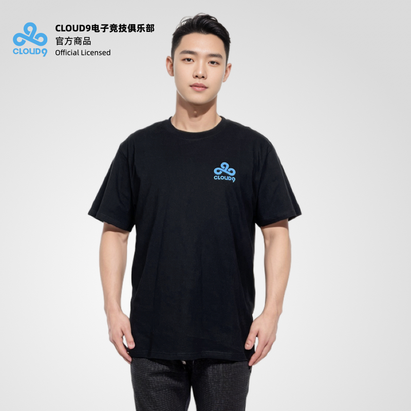 昂恩电竞 Cloud9 官方正品电竞俱乐部应援纯棉电竞T恤CS2 - 图1