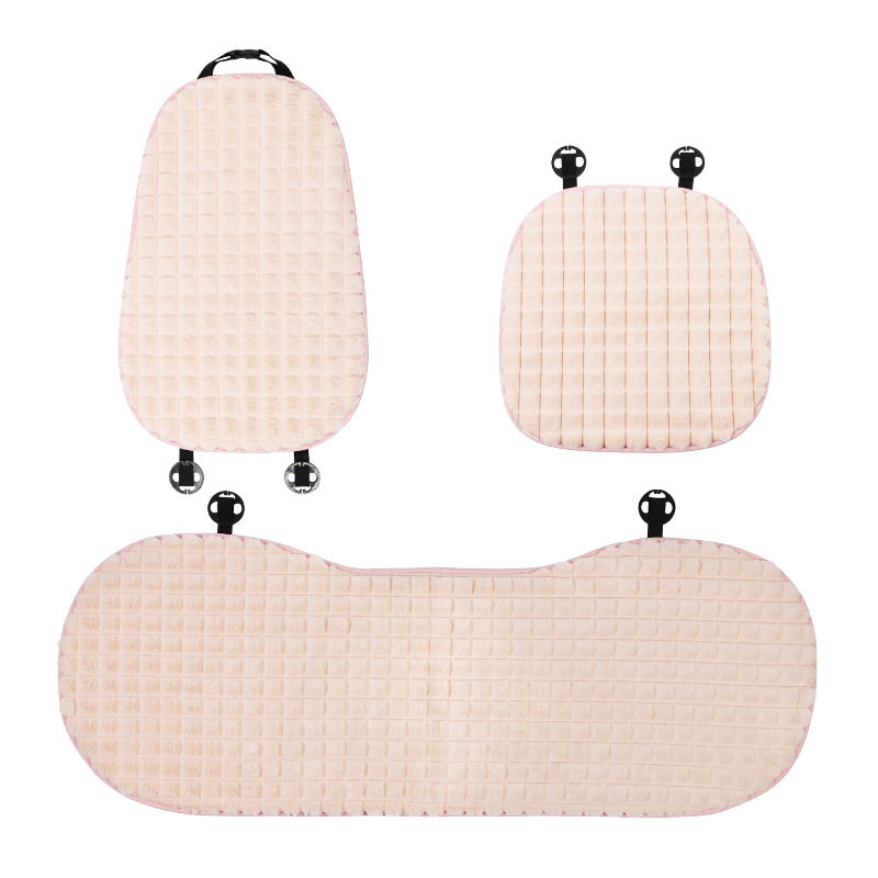 汽车坐垫冬季高级感仿兔毛格子车用保暖座椅套简约款车载通用座垫,淘宝优惠券,粉丝福利购,淘宝优惠卷