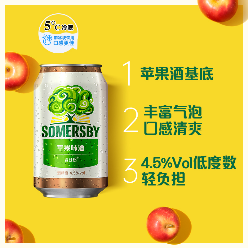 【效期至24年5月】Somersby夏日纷果味酒水混合果味酒330ml*24C - 图2