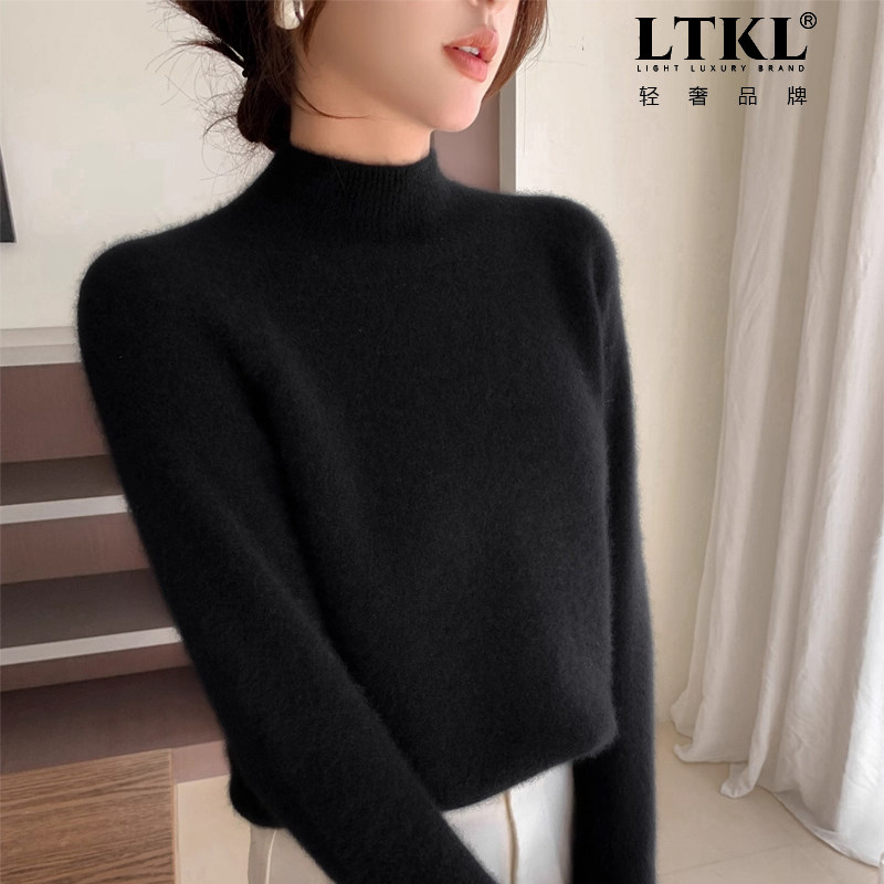 鄂尔多斯市加厚半高领100纯山羊绒衫女插肩袖毛衣秋冬针织打底衫,淘宝优惠券,粉丝福利购,淘宝优惠卷