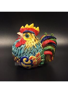 陶瓷工艺品石湾公仔动物十二生肖可爱小鸡客厅家居简约创意摆件