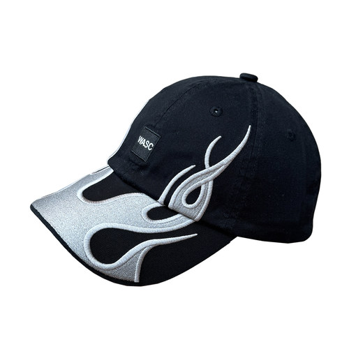 时尚正品美式嘻哈重工刺绣火焰棒球帽男女加深大头围潮牌鸭舌帽子 - 图3