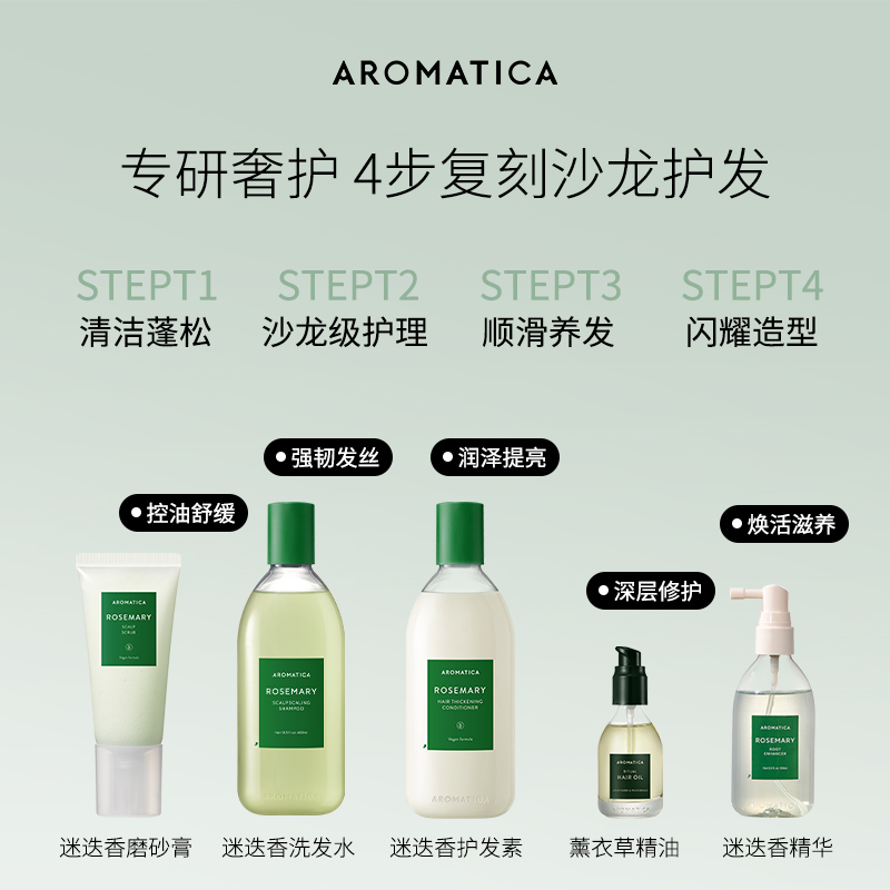 AROMATICA迷迭香防脱固发精华丰盈发际线男女增长营养剂改善掉发 - 图3