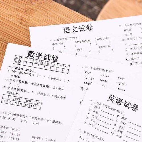 微缩食玩教室试卷迷你模型娃屋配件diy场景dollhouse - 图0