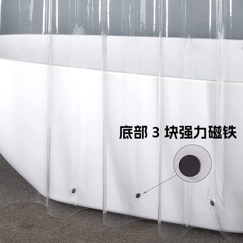 透明塑料透光浴帘空调冷气厨房隔断帘门帘防水防油烟遮挡帘挡水帘 - 图1