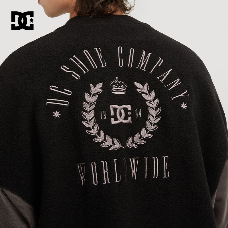 DCSHOES 官方正品春季男士休闲时尚个性刺绣潮流防火无帽卫衣 - 图2